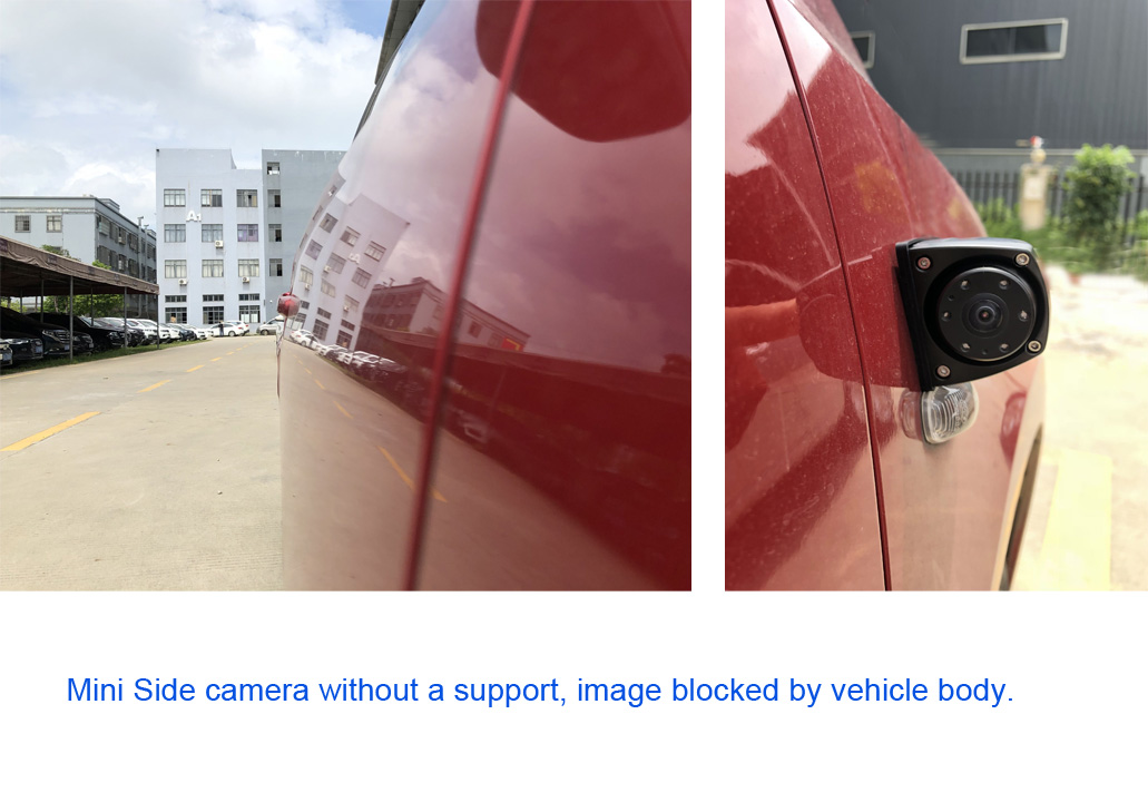 Wedge base for Side-view-camera