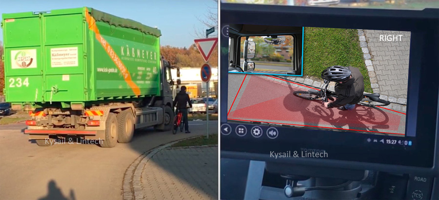 Truck Side camera alarm Visual System for Blind spot (2)