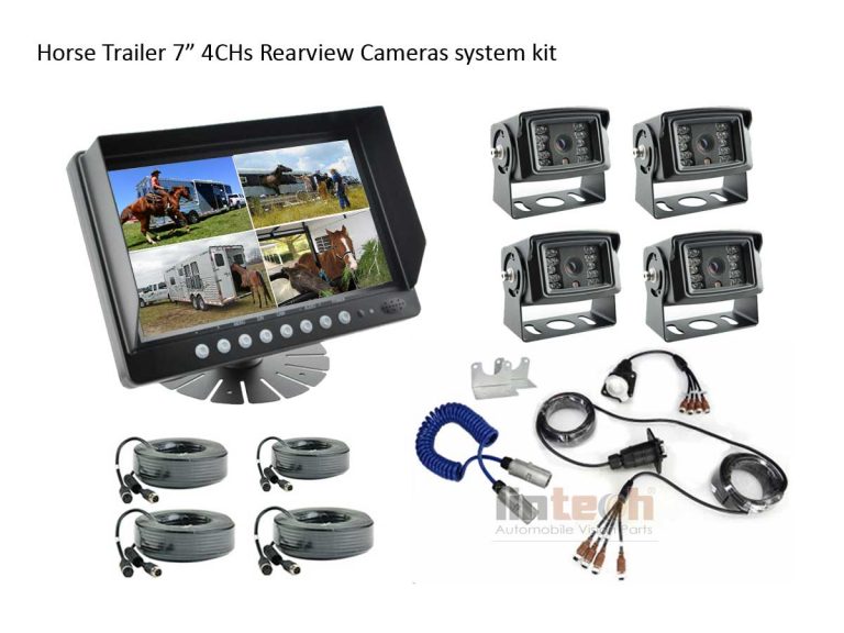 Horse Trailer 7 inch 4CHs backup Cameras system kit