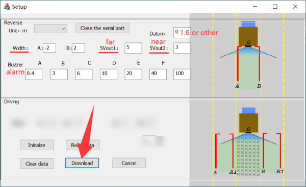 configuration software the detection areas data explain 12-20