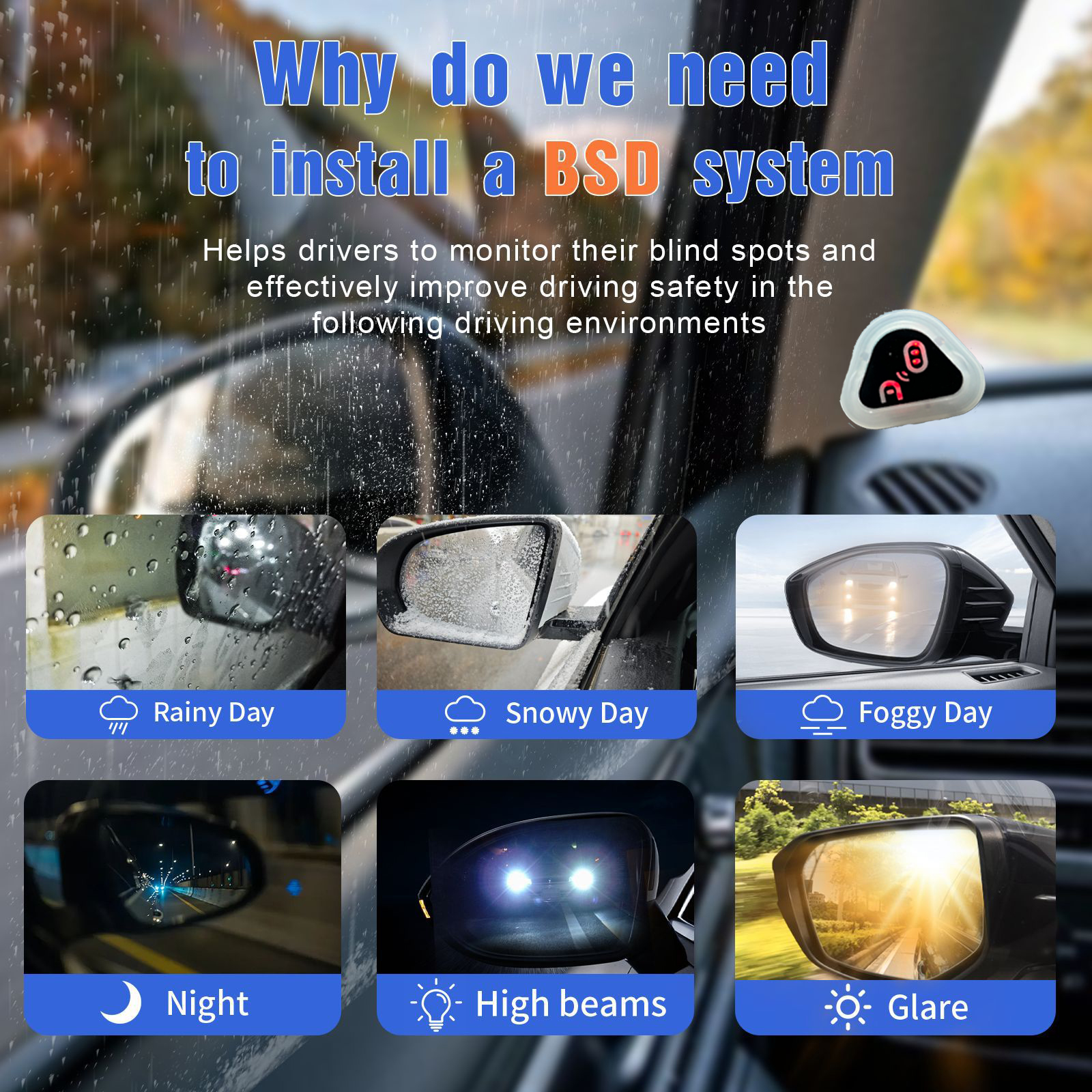 Car BSD Radar for BESTECH 2