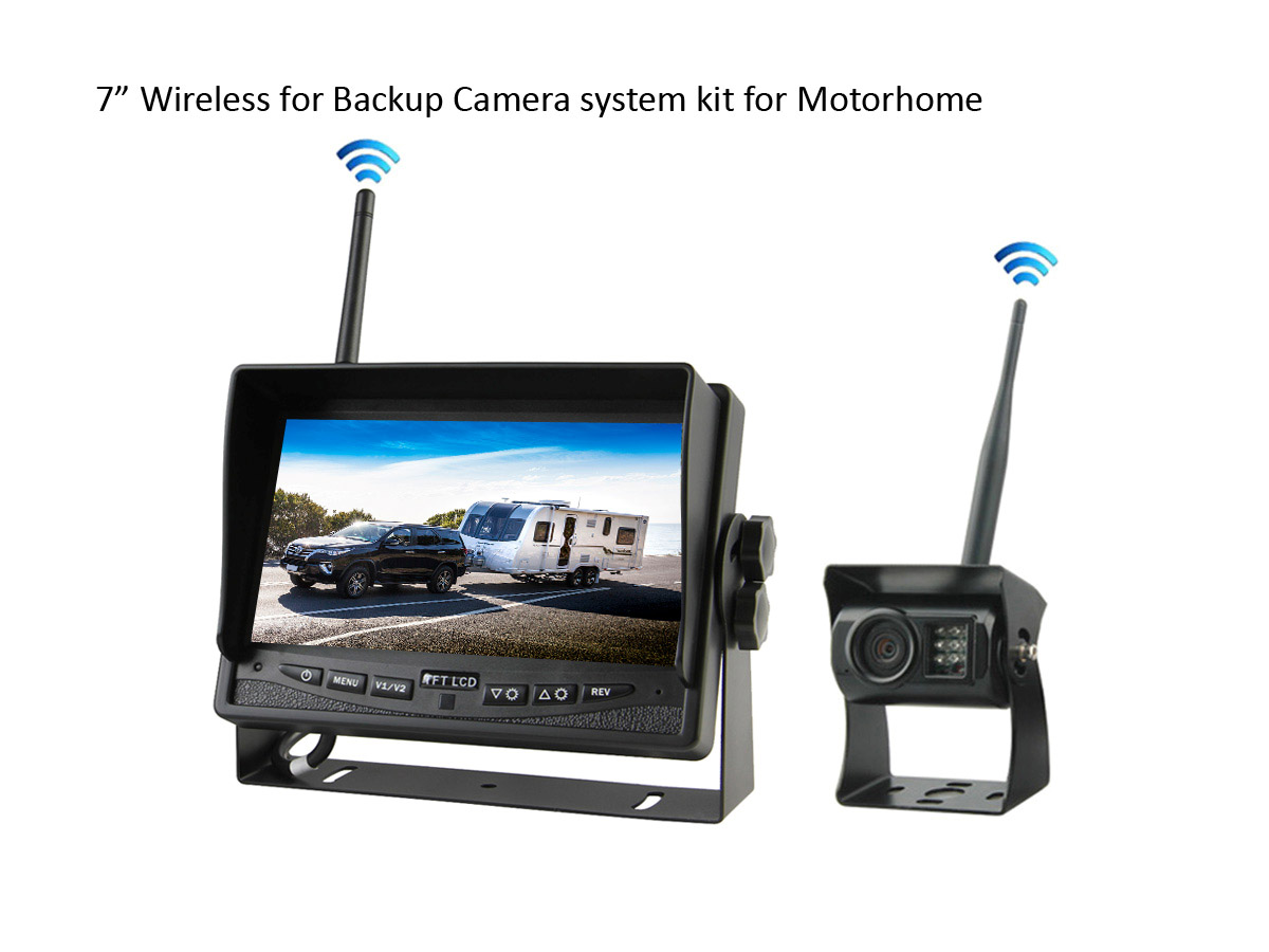 7 inches Wireless backup camera system kit for Motorhome 1