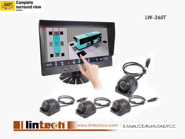 10.1 Inches Touch Screen 3D Panoramic 360 Degree Surround View Camera System for Vehicles