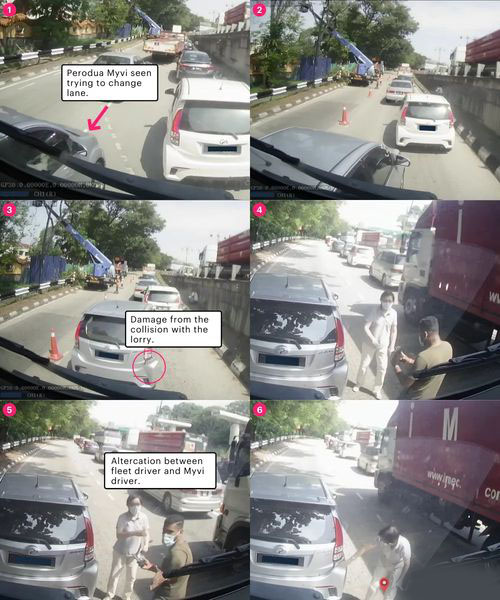 Accident video screen-shot from DVR Kysail