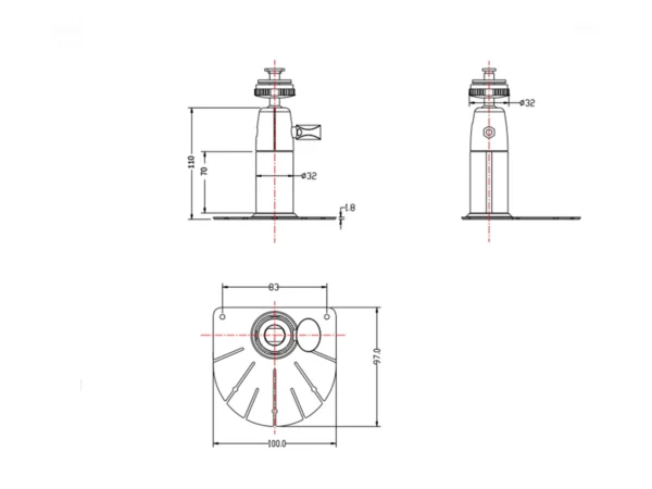 110mm Height Monitor Bracket holder for 7 inches 9 inches Trucks Monitors - Image 7