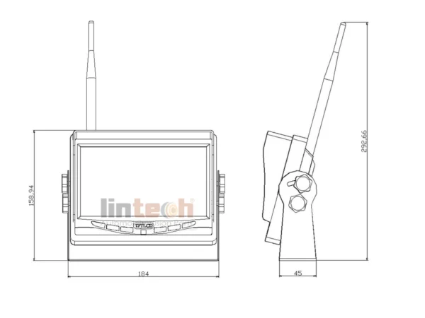 7 inches 2 Split Display Digital Wireless Reversing Camera Kit, LS-070D2 - Image 6