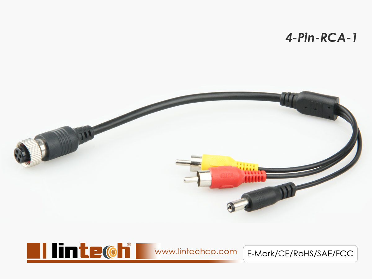 4 Pins Female to RCA Male Conversion Cable