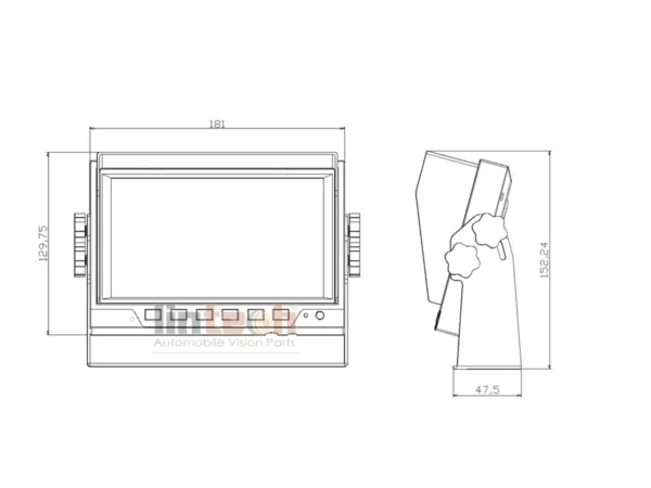 7 inches Split Screen Monitor - Image 5