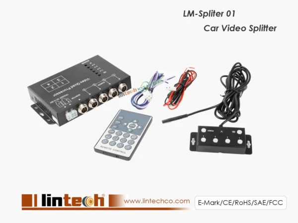 8-36V 4Pin Car Video Splitter 4 Channel Car Camera Control Box Quad Multiplexer