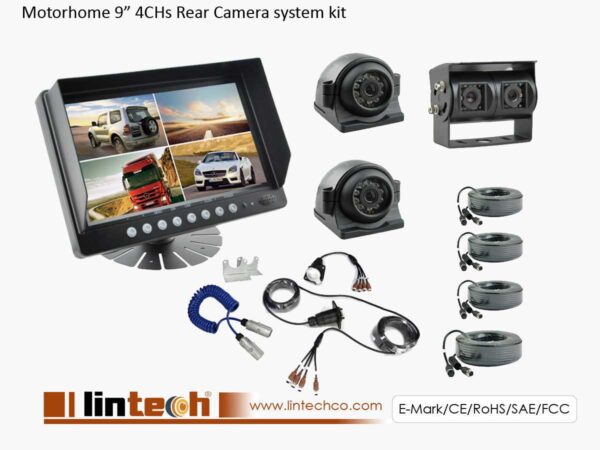 LRV-06 9 Inch Monitor Rear View Camera System With Trailer Cable