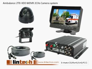 2CHs Front And Rear Vehicle DVR Camera System for Ambulance