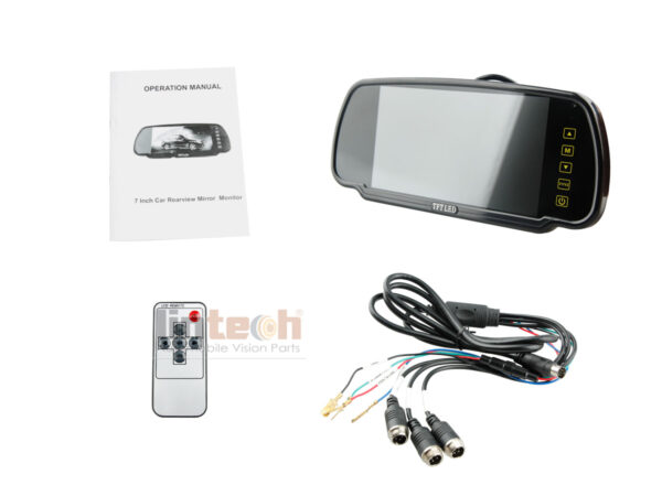 7 Inch Mirror Monitor Dual Lens Rear View Mirror Backup Camera System, LRV-03 - Image 7