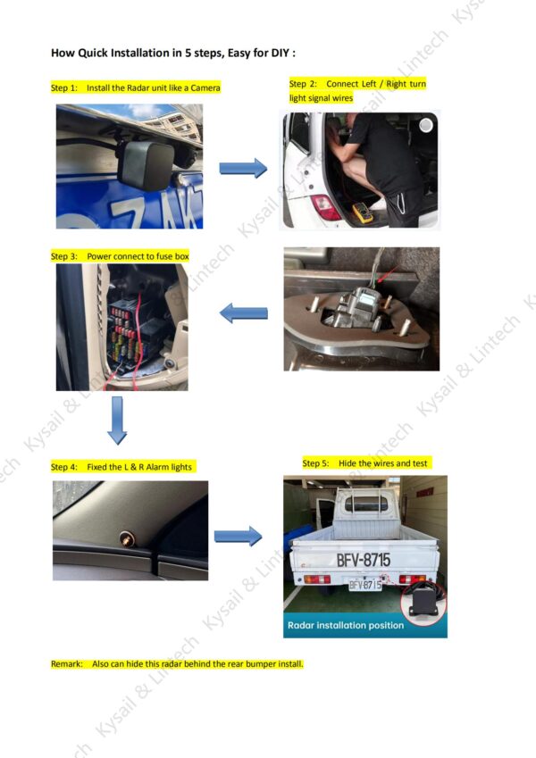 Car 77Ghz Mini Size Radar Blind Spot Detection System Easy Install BSD LCA for SUVs Trucks RVs - Image 6