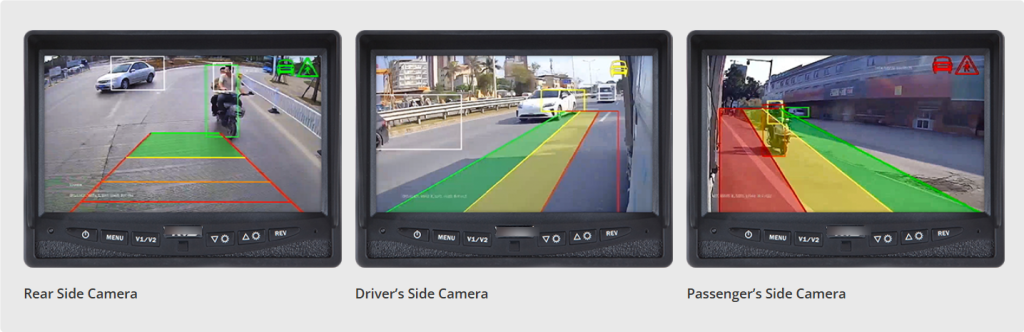 AI-powered backup cameras, vehicle rear view cameras, side view camera