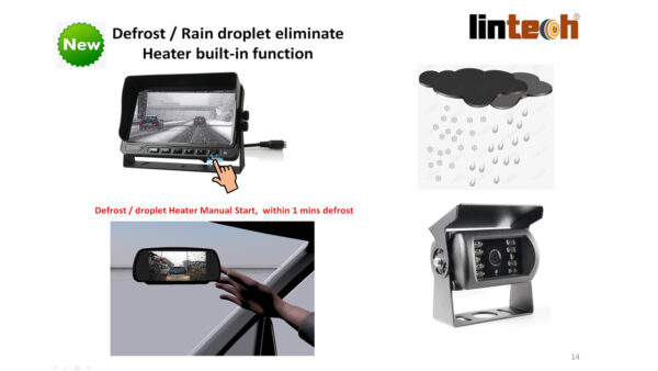 Defrost Raindrops Eliminate Reverse Camera for Truck Vans Backup Camera - Image 6