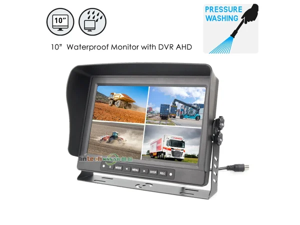 Waterproof 10.1 Inches AHD Quad Screen DVR Video Monitoring Monitor - Image 2
