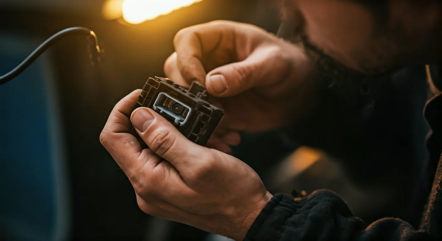 Repairing backup camera connector