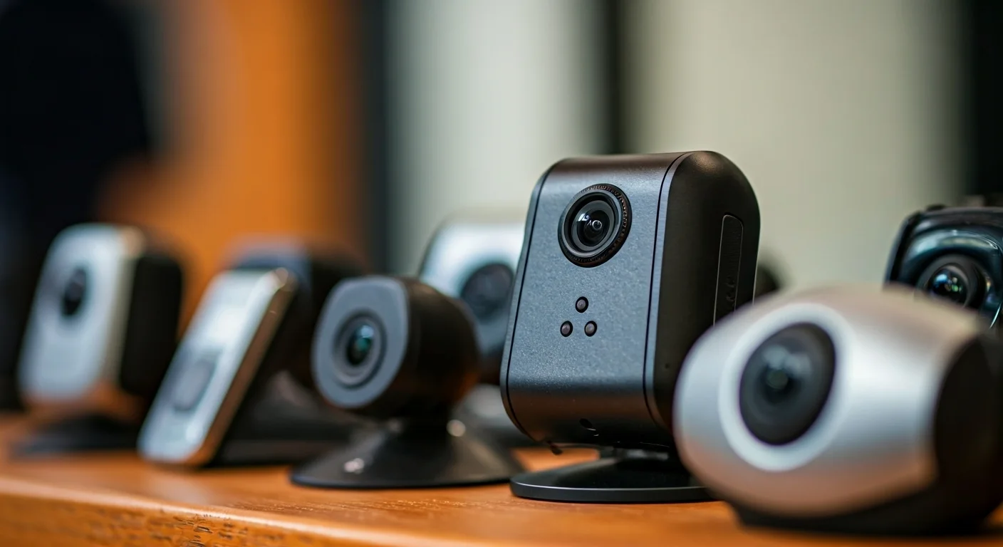 different backup cameras on table
