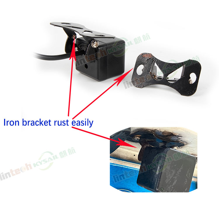 The importance of stainless steel brackets for the installation of car rearview cameras to prevent rust stains caused by bracket rusting