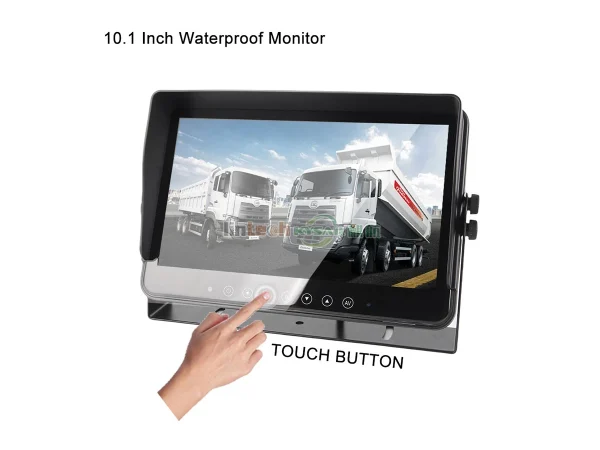Waterproof IP69K 10.1 Inches Touch Button Split Screen AHD Waterproof Monitor - Image 2