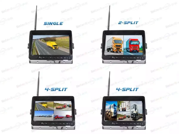 9 Inch Wireless Monitor AHD 1080P Split Screen  Display Heavy Duty Vehicle Trailer Truck RVs Waterproof Camera - Image 3