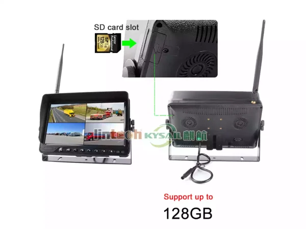 AHD 9inch Digital Wireless Monitor 2.4GHz Digital Wireless Camera System - Image 3