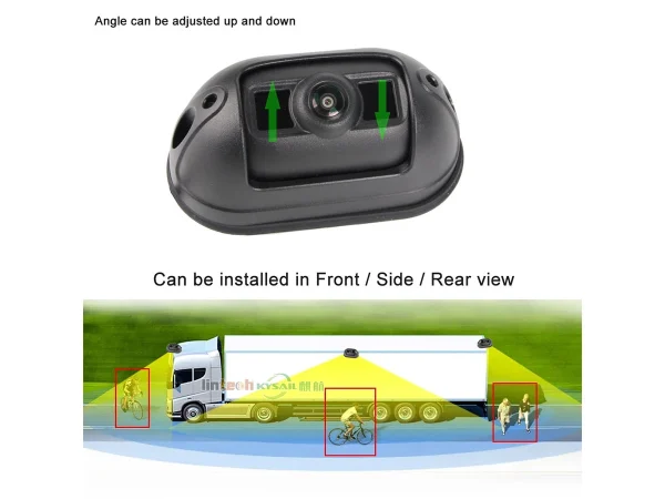 Waterproof 1080P AHD AI Pedestrian Detection Camera Truck Side View Camera Blind Spot Monitoring - Image 6