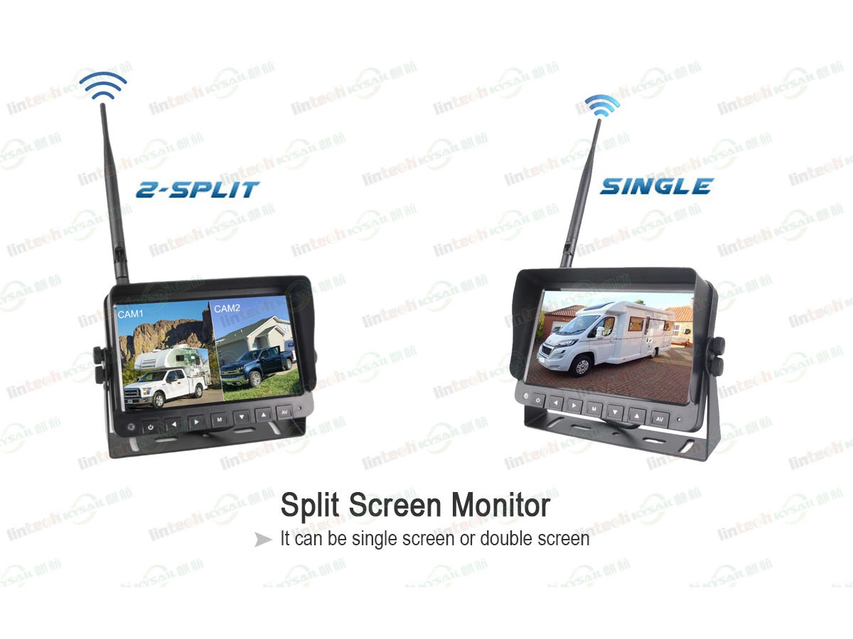 Wireless backup camera for semi-truck trailer