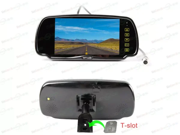Metal Bracket 7" TFT LCD Color Car Rearview Mirror Monitor - Image 6
