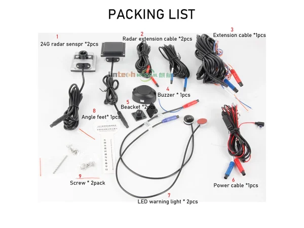 24GHz Blind Spot Sensor Radar Detection System Auto Change Drive Assistance Monitoring Warning Overtaking - Image 2