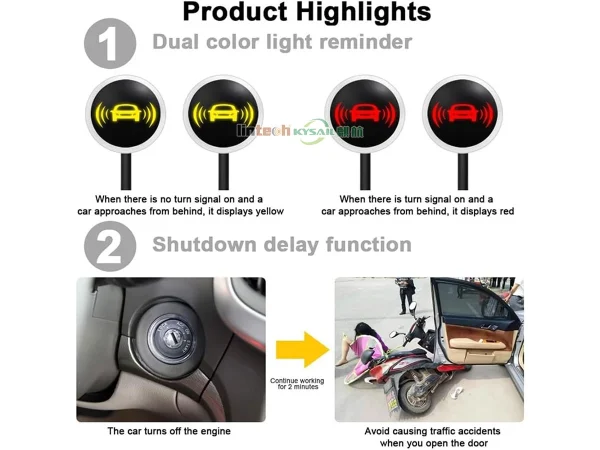 24GHz Blind Spot Sensor Radar Detection System Auto Change Drive Assistance Monitoring Warning Overtaking - Image 5