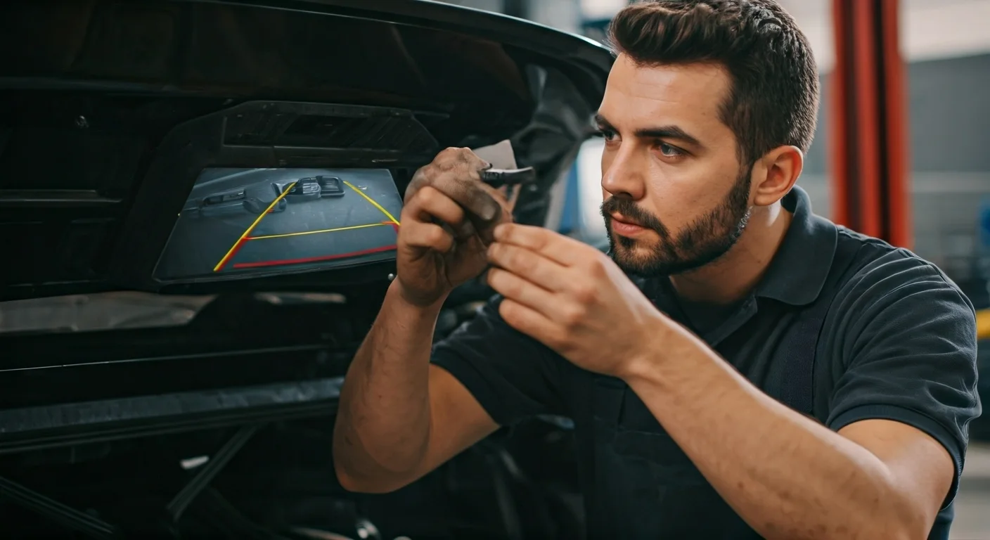 mechanic-installing-backup-camera