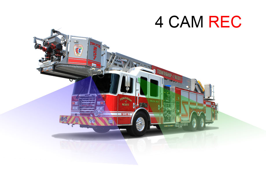 Fire Truck 4CHs DVR Caemra system solution